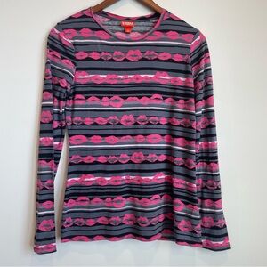 Kirna Zabete @ Target grey and pink lips top Size:L